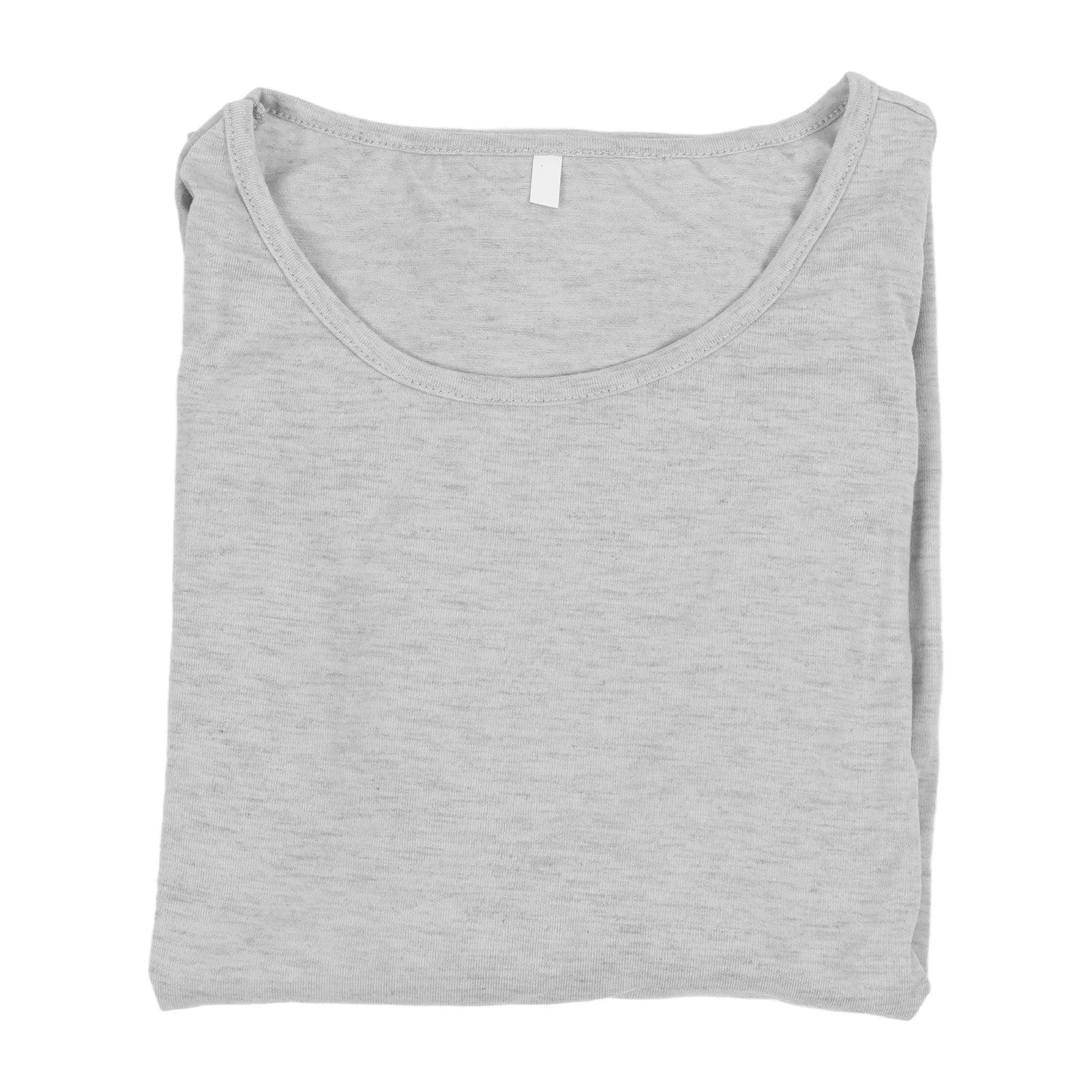 Camisa de manga larga para hombre, corte Regular, cuello redondo, ajustada, Color liso, informal, camiseta muscular