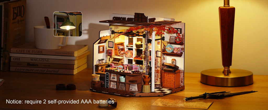 ROBOTIME-Kit de casa de muñecas de madera 3D, regalo único, adorno de decoración del hogar, artesanía de casa en miniatura desafiante DIY para adultos y adolescentes