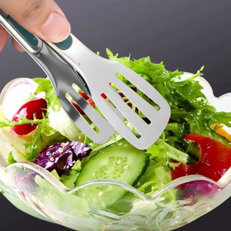 Nuevas Pinzas de Acero Inoxidable para Alimentos, Pinzas para Carne, Ensaladas, Pan, Pinzas para Barbacoa, Pinzas Antideslizantes para Buffet, Utensilios de Cocina, Accesorios de Cocina