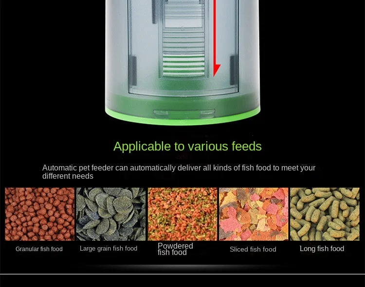 Alimentador automático de pecera, alimentador de sincronización inteligente, alimentador de peces dorados, aparato de alimentación de acuario de peces de gran capacidad