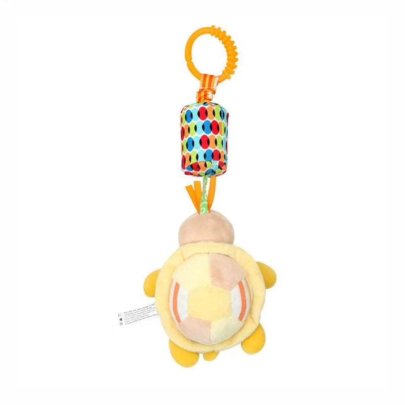 Sonajeros colgantes sensoriales para bebé, juguete de aprendizaje suave, cochecito de animales de peluche, cama de coche infantil, cuna con mordedor para bebés y niños pequeños