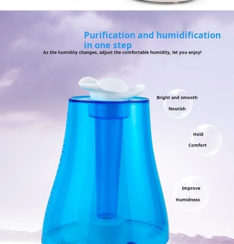 Humidificador de dormitorio para el hogar, difusor hidratante atomizador de gran volumen de niebla con doble pulverización, Mini purificador de aire aromático ultrasónico