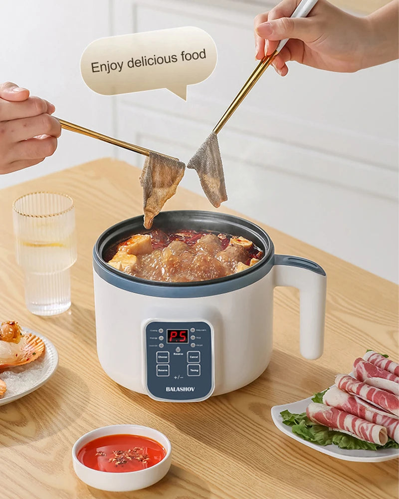 Olla arrocera eléctrica de 1,7 l, doble capa, 220V, multicocina antiadherente, multicocina mecánica inteligente, olla de arroz al vapor para el hogar