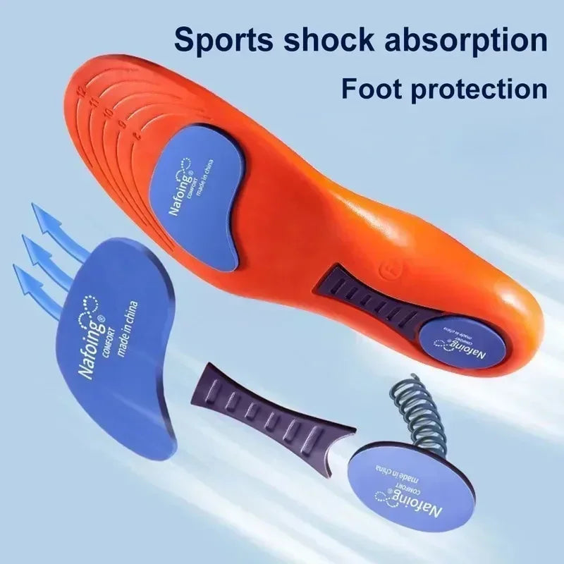 Plantilla ortopédica deportiva con absorción de impactos, suela elástica, inserciones transpirables para zapatos, plantillas ortopédicas para hombre y mujer, Amagi