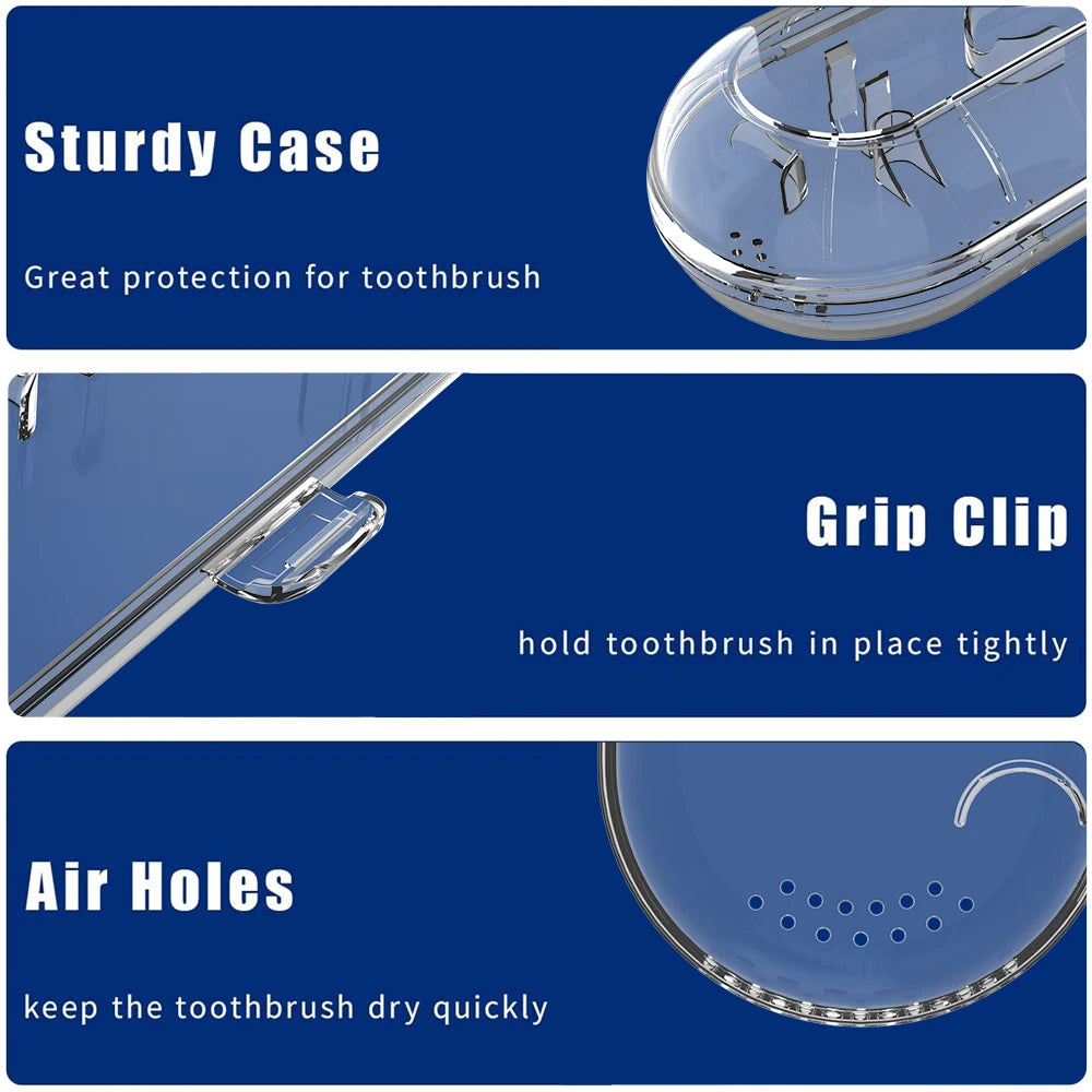 Estuche de viaje para cepillos de dientes eléctricos Philips Sonicare, Oral B y la mayoría de otros cepillos de dientes eléctricos, caja protectora portátil de limpieza