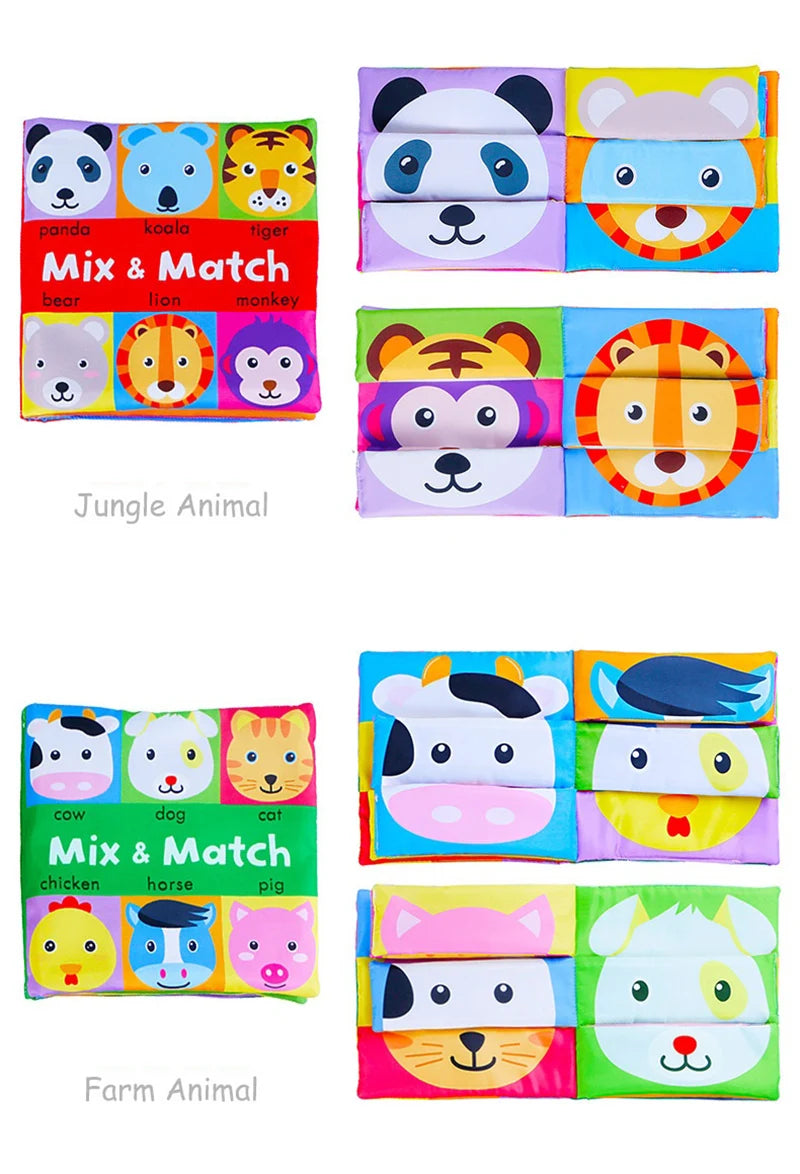 Libros suaves para bebés, juguetes 3D con tacto y sensación de tela arrugada, libros para bebés, niños, tacto y sensación arrugada, regalos para niños pequeños