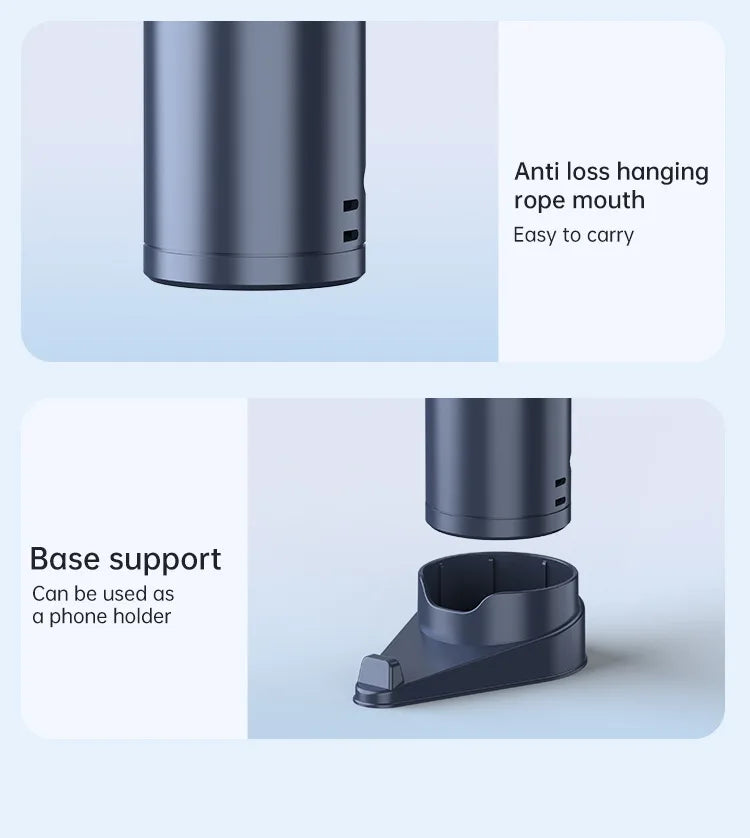 Ventilador de Mano Portátil con Enfriamiento de Hielo, 100 Velocidades, Potente, Recargable por USB, con Soporte para Teléfono