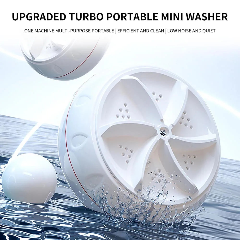 Lavadora portátil USB de 60W, lavavajillas ultrasónico Turbo giratorio, Mini lavadora de frutas para ropa, hogar, cocina, viaje