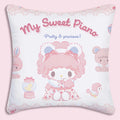 Sanrios-fundas de almohada rosa My Melody, sofá decorativo de dibujos animados para el hogar, estampado de doble cara, cojín bonito de felpa corto, nueva funda