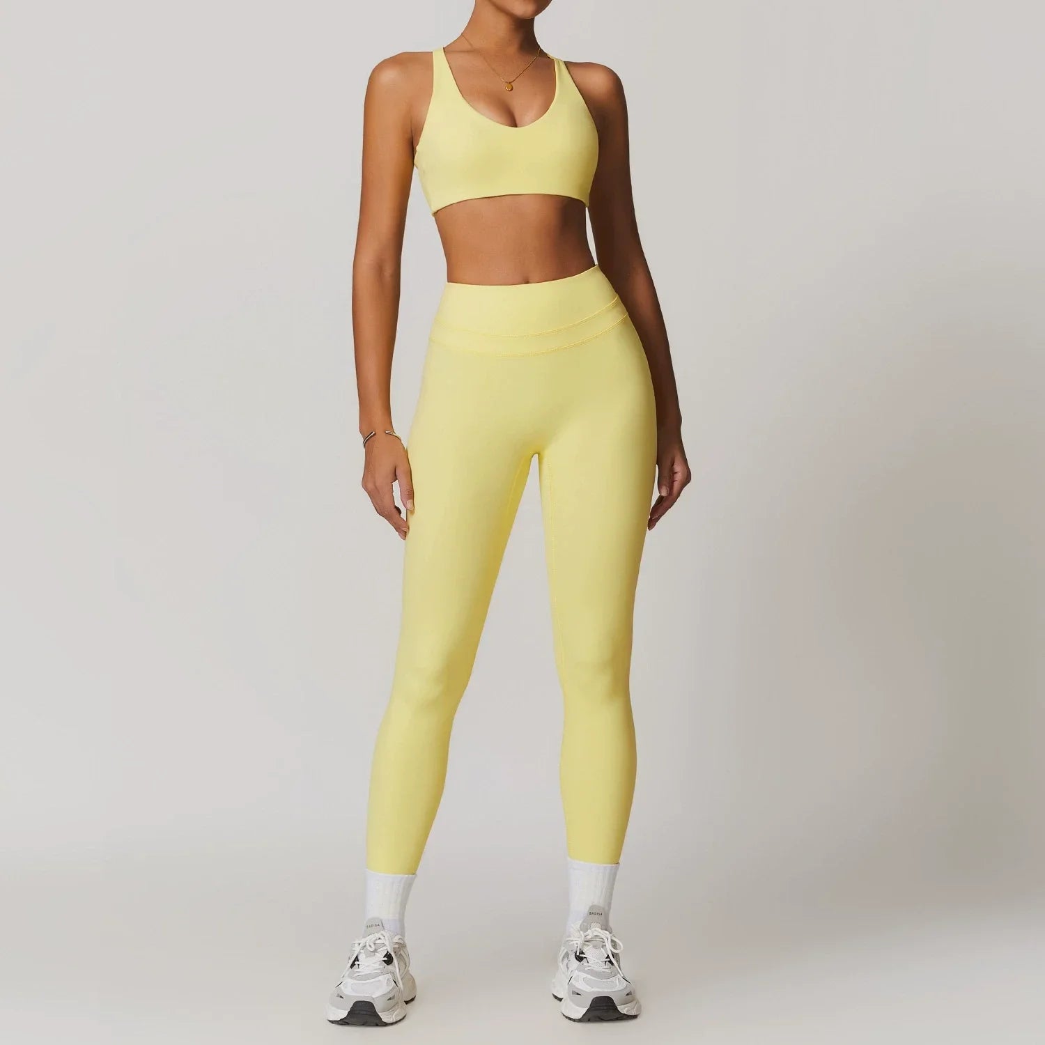 Ropa deportiva de 2 piezas para mujer, conjunto de Yoga, ropa de gimnasio, ropa deportiva, trajes de Yoga, conjunto de Fitness, chándales, Sujetador deportivo, mallas de cintura alta para gimnasio