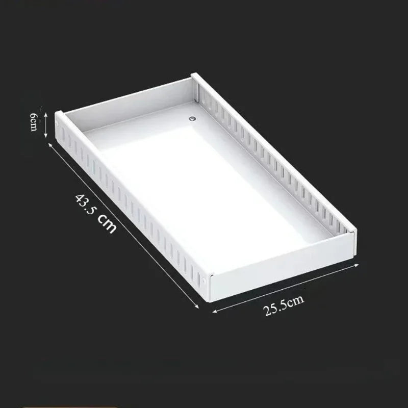 Organizador extraíble para gabinetes de cocina con rieles deslizantes, estante de almacenamiento ajustable para ollas, sartenes y platos