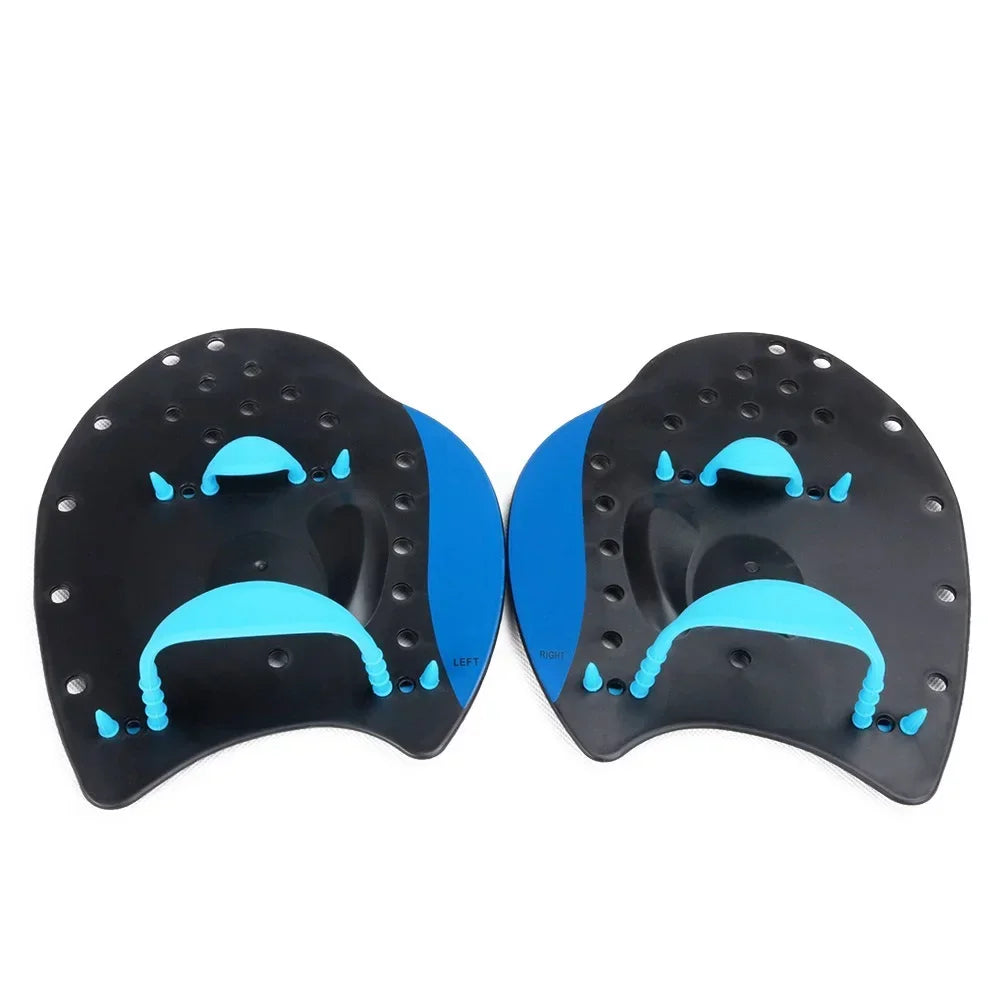 Paletas de natación profesionales, herramientas de corrección para práctica de natación, guantes palmeados de mano de silicona ajustables duraderos para adultos y niños