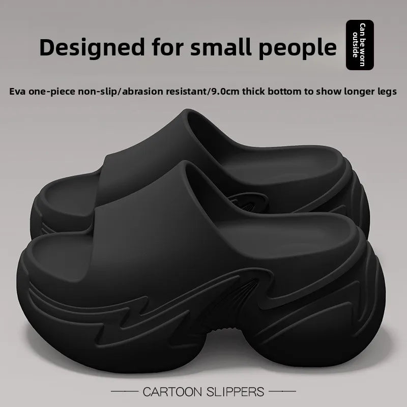 Pantuflas de caña alta estilo verano 2026, sandalias antideslizantes de EVA para uso doméstico y exterior