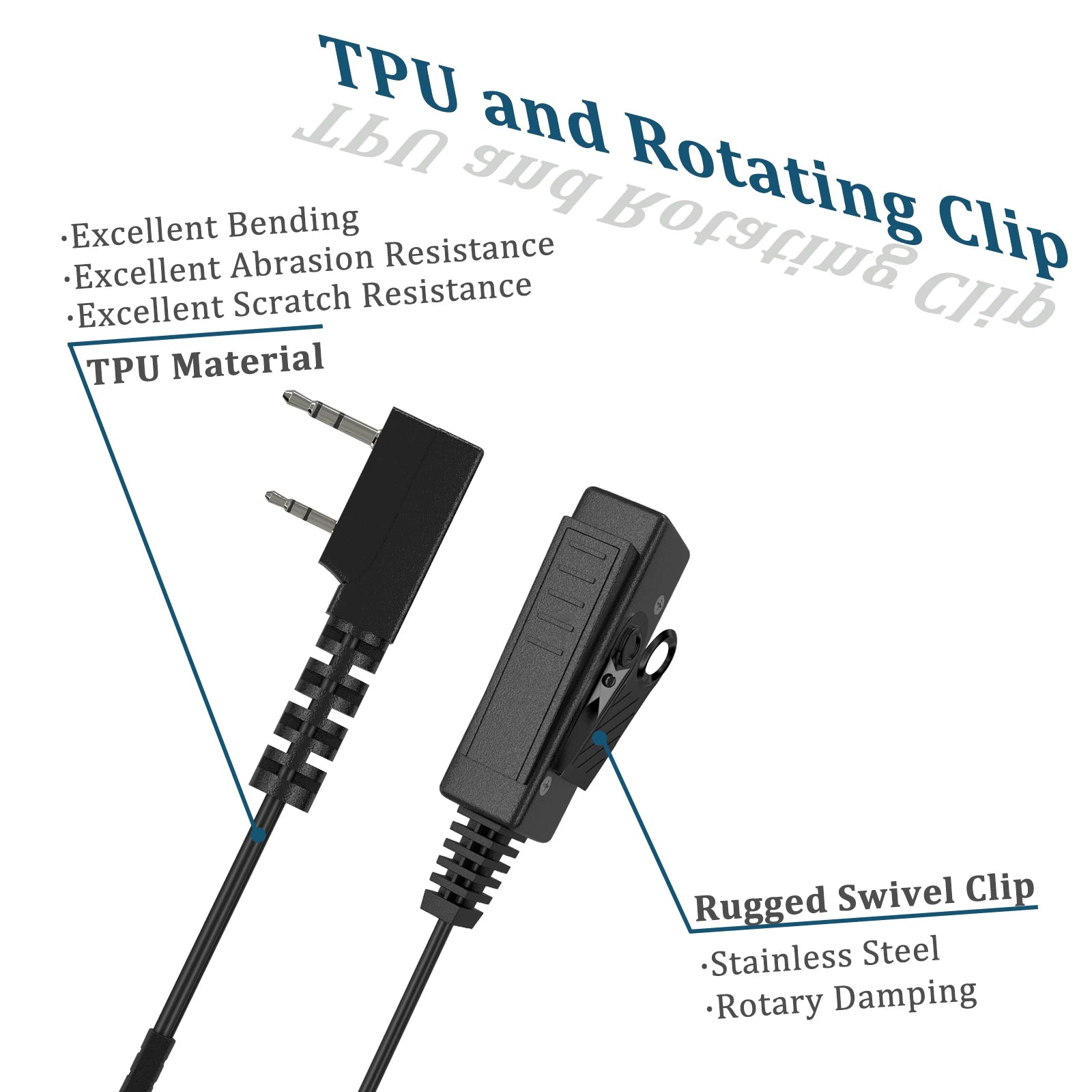 Auricular de seguridad con tubo de aire acústico oculto tipo K de 2 pines, auricular con micrófono para Walkie Talkies, auricular para Radios Kenwood Baofeng