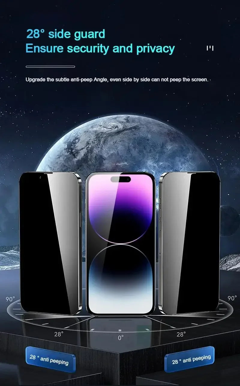 1-5 uds Protector de pantalla antiespía para iPhone 17 Air 16e 16 15 14 13 12 11 Xs Pro Max XR Plus mini vidrio templado privacidad Peep