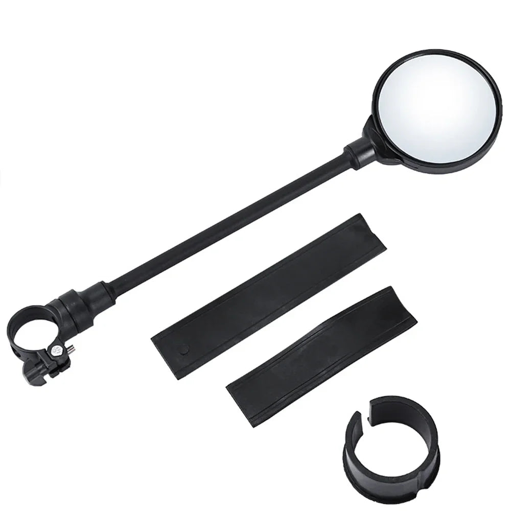 DOMEN-espelhos retrovisores para manillar de bicicleta, giratorios 360 para bicicleta, motocicleta, manguera flexible, espejo retrovisor gran angular ajustable