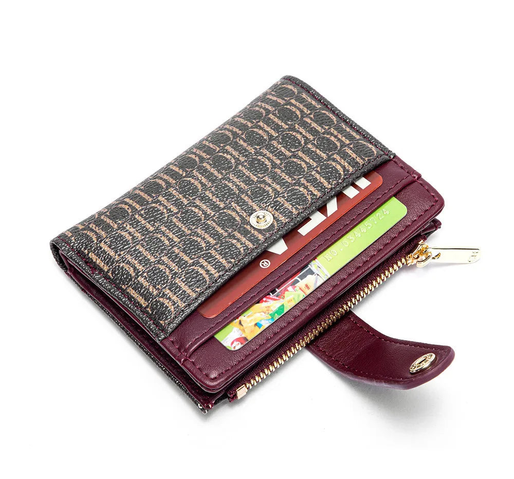 CHCH-funda para tarjetas de diseño cuadrado Retro clásico, marca de lujo, botón de moda, Clip plegable clásico para dinero, compacto, ligero, de lujo
