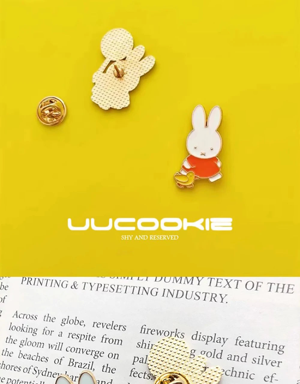 Broche Kawaii Miffy, bonito Pin esmaltado para solapa, accesorios de Metal, sombrero, ropa, mochila, decoración, regalo para niña