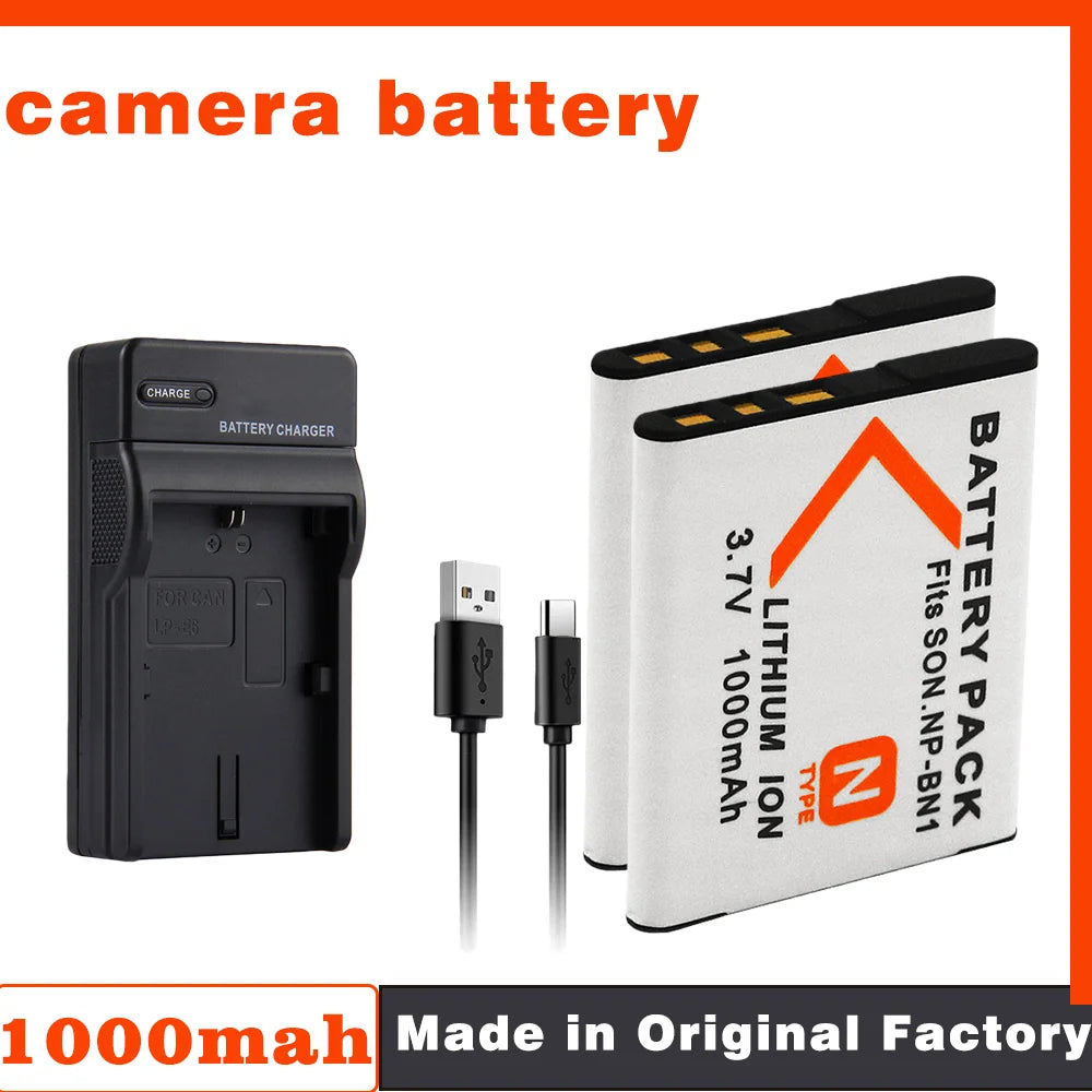Batería NP-BN1 o Cargador LED para Cámaras Sony DSC-W800, DSC-WX220, DSC-W830, DSC-W810, DSC-QX30, DSC-QX100, DSC-QX10