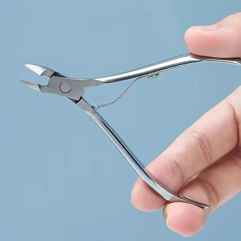 1 cortaúñas de acero inoxidable para uñas gruesas y encarnadas, herramienta de recorte de precisión, herramienta de manicura y pedicura para salón y hogar