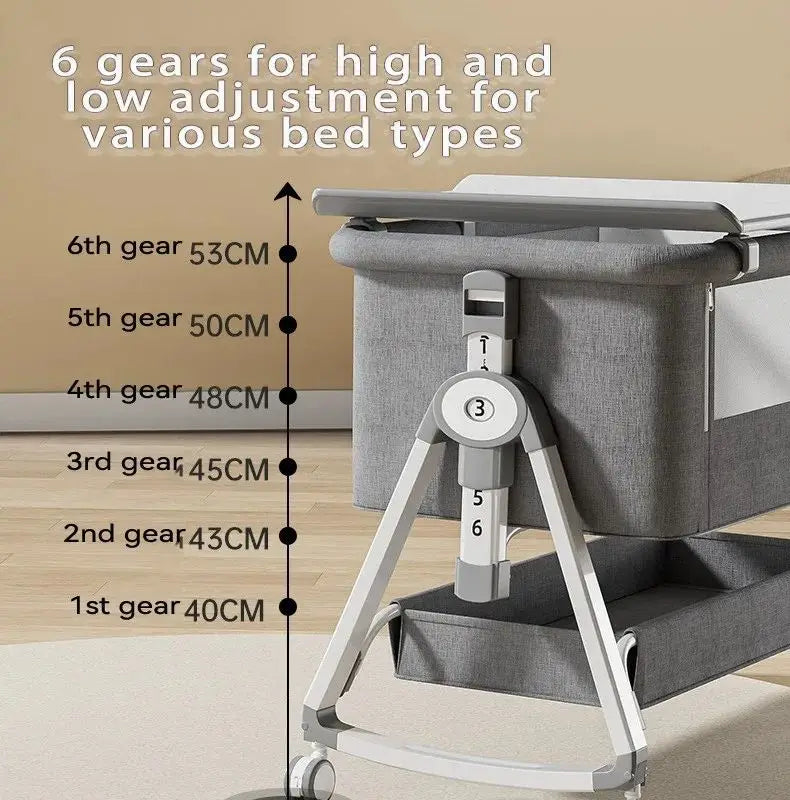 Cuna Multifuncional Segura para Bebés, Plegable, con Función de Balanceo, para Colocar Junto a la Cama, Portátil, para Recién Nacidos, para una Vida Familiar Más Sencilla