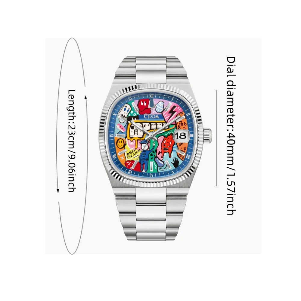 Reloj cuadrado retro para hombre, marca de lujo ligero, regalo genuino, nuevo 2026, correa de acero inoxidable, reloj de cuarzo impermeable