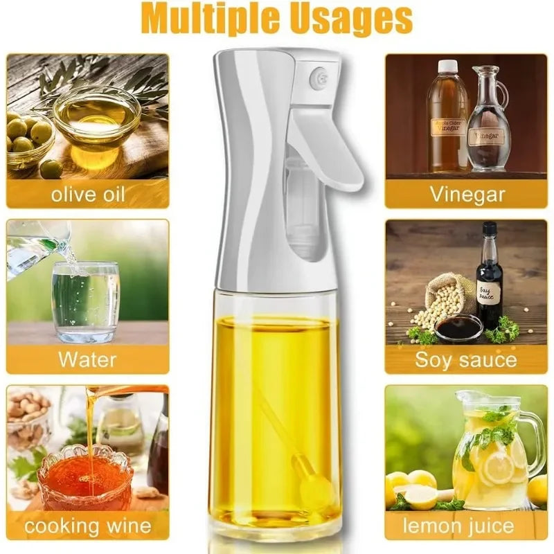 Spray de aceite para cocinar, botella dispensadora de aceite de oliva, pulverizador, niebla, vinagre de aceite de calidad alimentaria reutilizable, botella pulverizadora, accesorios de cocina
