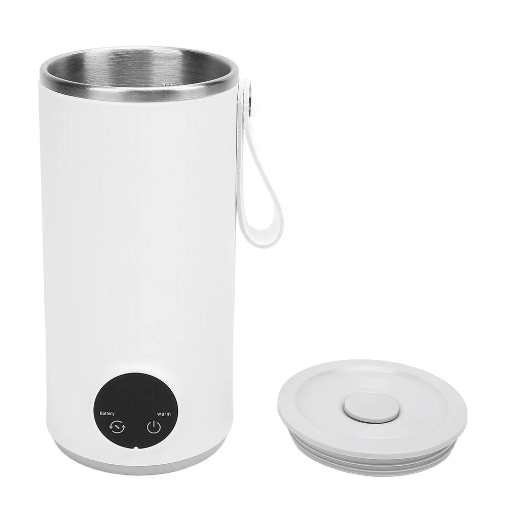 Hervidor eléctrico de viaje inalámbrico recargable 400ML 55 ° C Caldera de agua caliente de viaje de acero inoxidable para hervidor eléctrico de viaje de leche