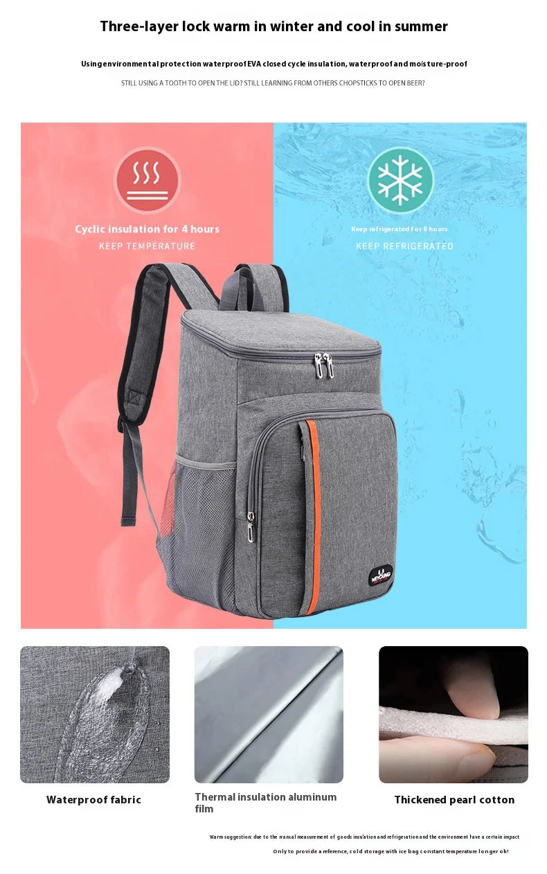 Mochilas para hombre, Bolsa térmica portátil impermeable, refrigerador duradero impermeable, IceCase, Mochilas de Picnic para acampar, Icebox Mochilas Bolsa