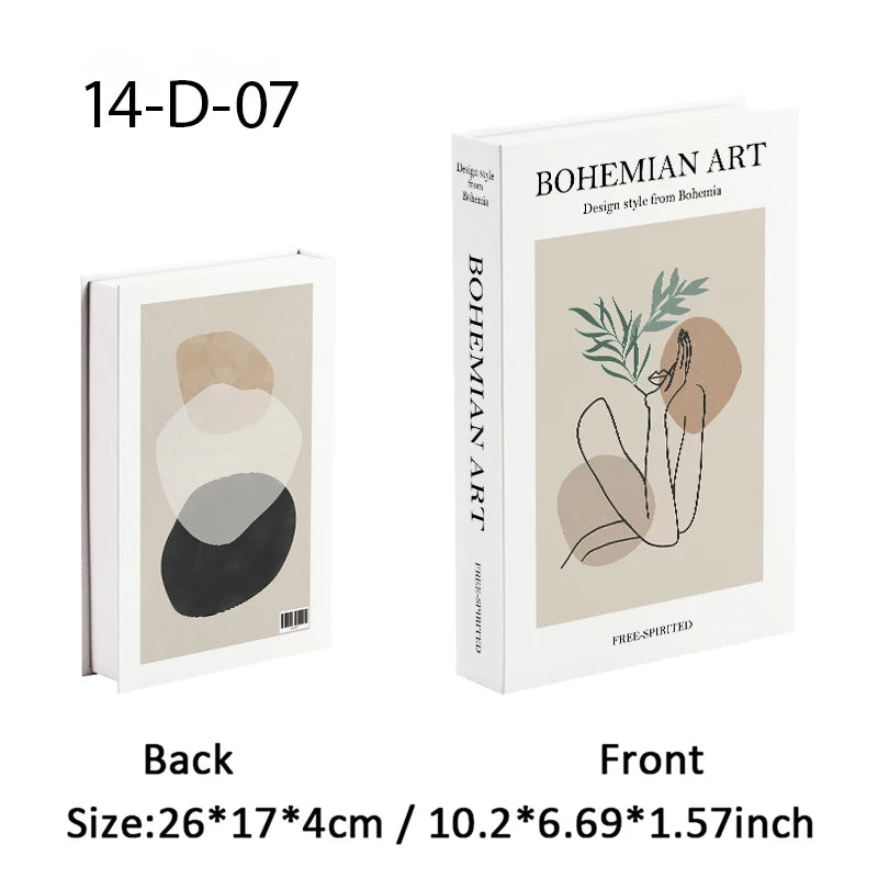 Caja de almacenamiento de libros falsos de lujo bohemio Monet Matisse, decoración Interior del hogar, libros decorativos, mesa de centro, decoración para dormitorio y sala de estar