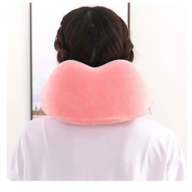 Almohadas de espuma viscoelástica en forma de U para el cuello, almohada de viaje suave, almohada de masaje para el cuello, almohada de avión para dormir, ropa de cama para el cuidado de la salud Cervical