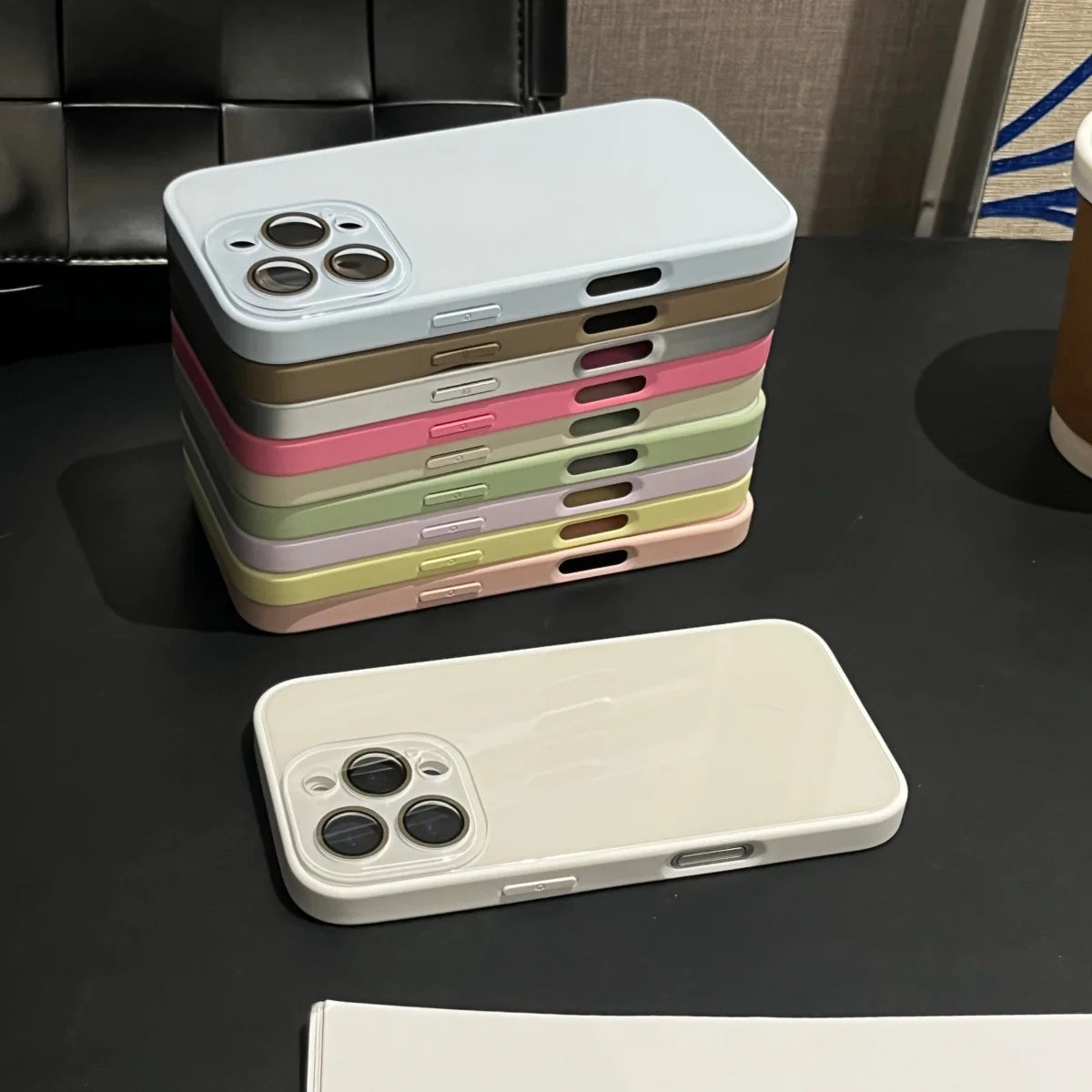 Funda de teléfono todo incluido Backplane de vidrio templado de lujo para iPhone 17 16 15 14 13 12 11 Pro Max cámara protege la cubierta sencilla
