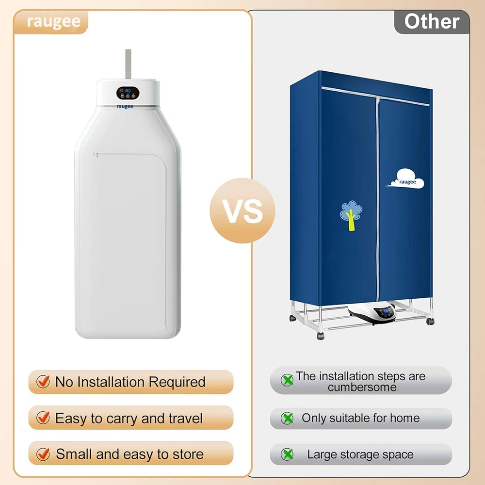 Secador de ropa portátil Secador de ropa eléctrico Esterilización UV Secador de ropa Secador de ropa portátil plegable con control remoto