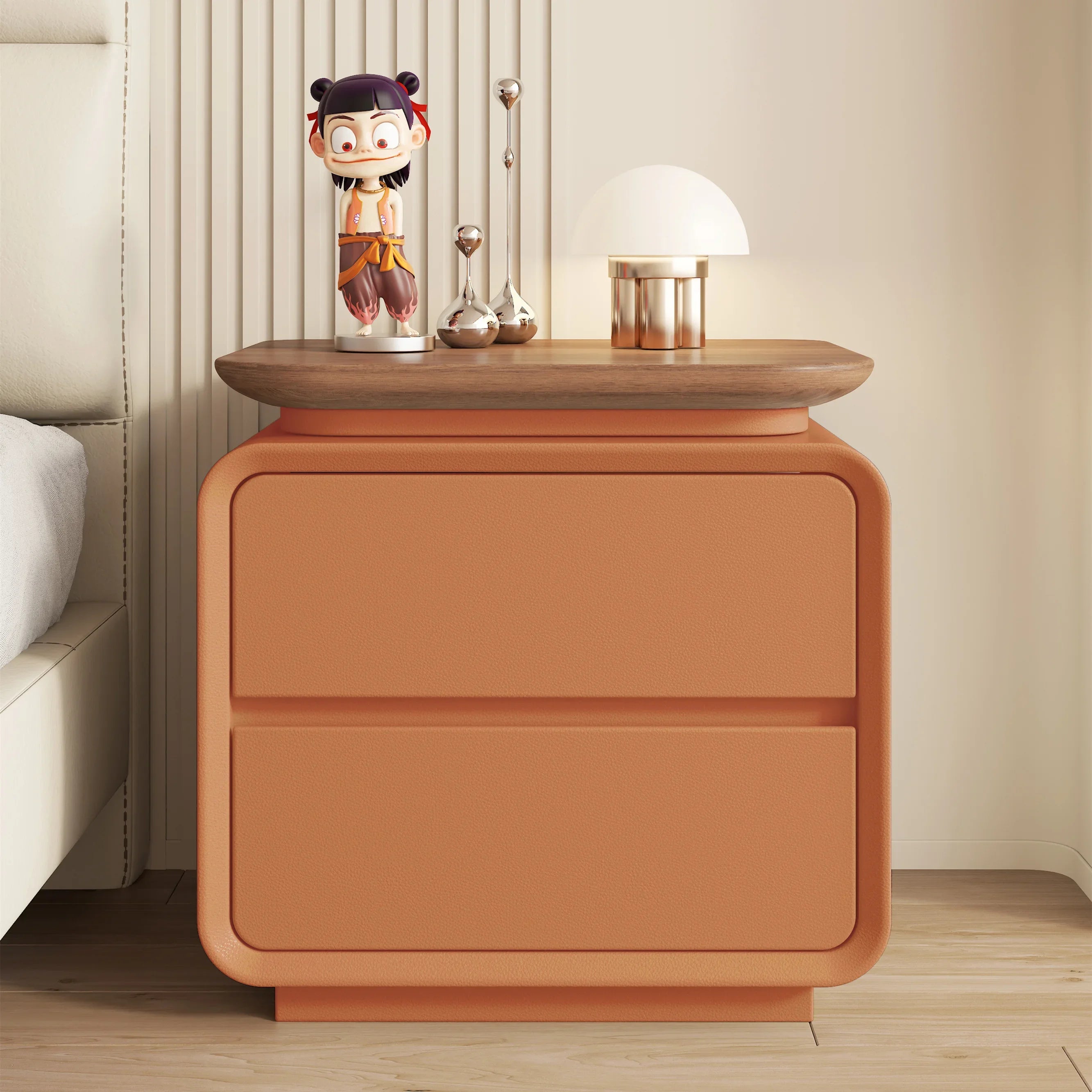 # *A forLuxury-Mesita De noche bonita, mesita De noche nórdica moderna que ahorra espacio, mesa De salón Bauhaus, muebles De dormitorio