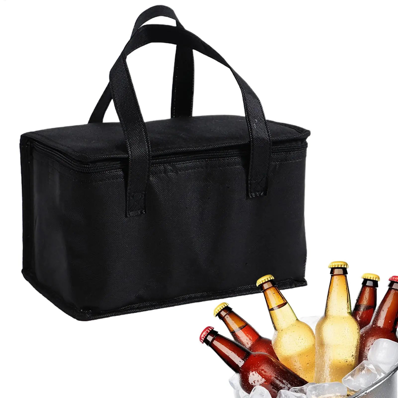 Bolsa Térmica Portátil Aislada de Aluminio Plegable para Mantener Alimentos y Bebidas Fríos para Camping, Picnic, Playa, Viajes y Actividades al Aire Libre