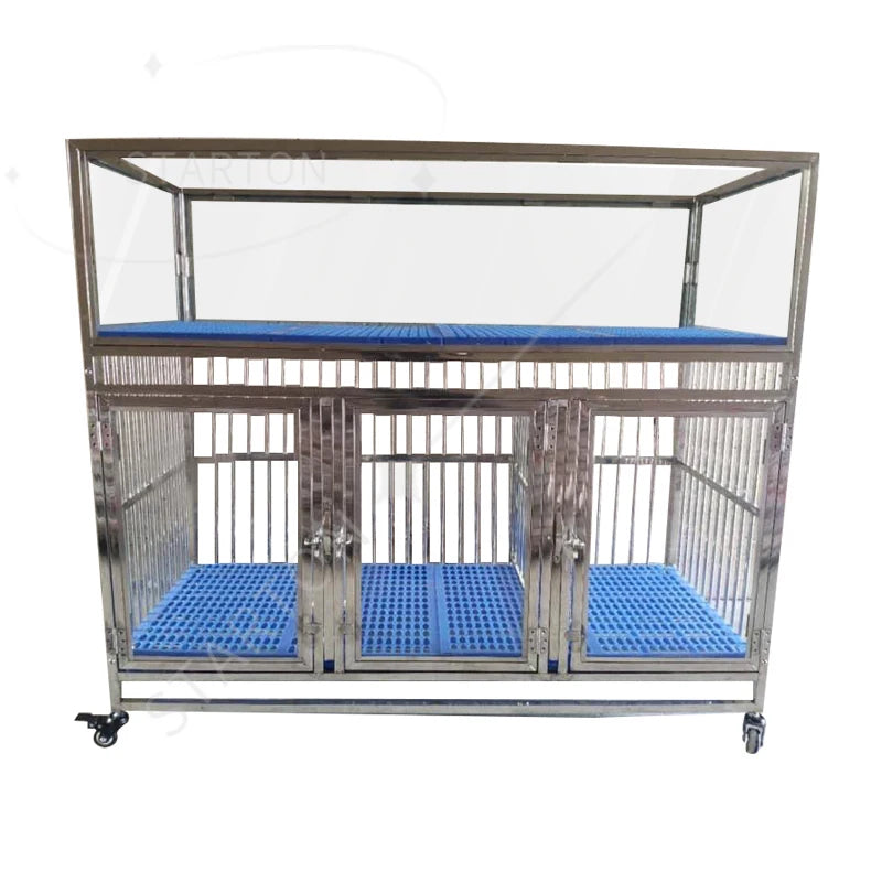 Jaula Plegable de Alambre Metálico Reforzado de Acero Inoxidable para Perros Grandes, Casetas Plegables para Mascotas, Jaulas para Perros Adultos en Oferta