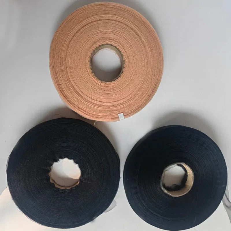 Cinta de gasa de poliuretano de 200 yardas con rayas para la fabricación de extensiones de cabello invisibles.