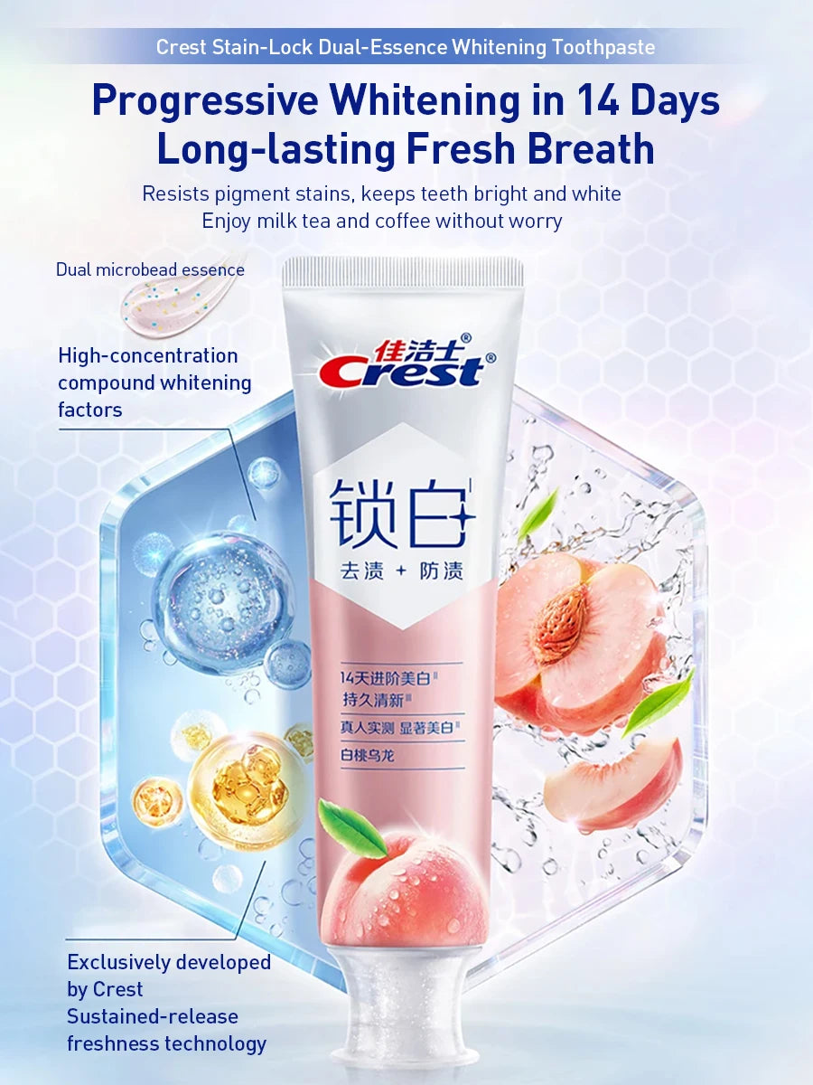 Crema dental Crest 3D, blanqueador de dientes, esmalte seguro vibrante, exprimidores de tubo de menta, 3 tipos de pasta de dientes