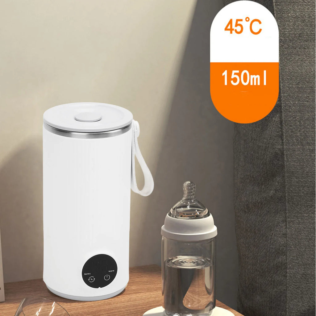Hervidor eléctrico de viaje inalámbrico recargable 400ML 55 ° C Caldera de agua caliente de viaje de acero inoxidable para hervidor eléctrico de viaje de leche