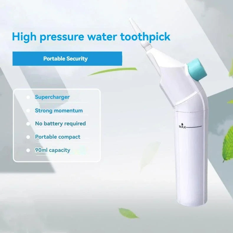 Irrigador Oral de alta presión para el hogar, irrigador portátil de agua limpia, hilo Dental Manual, palillo de dientes de agua de alta presión 2025, 2024