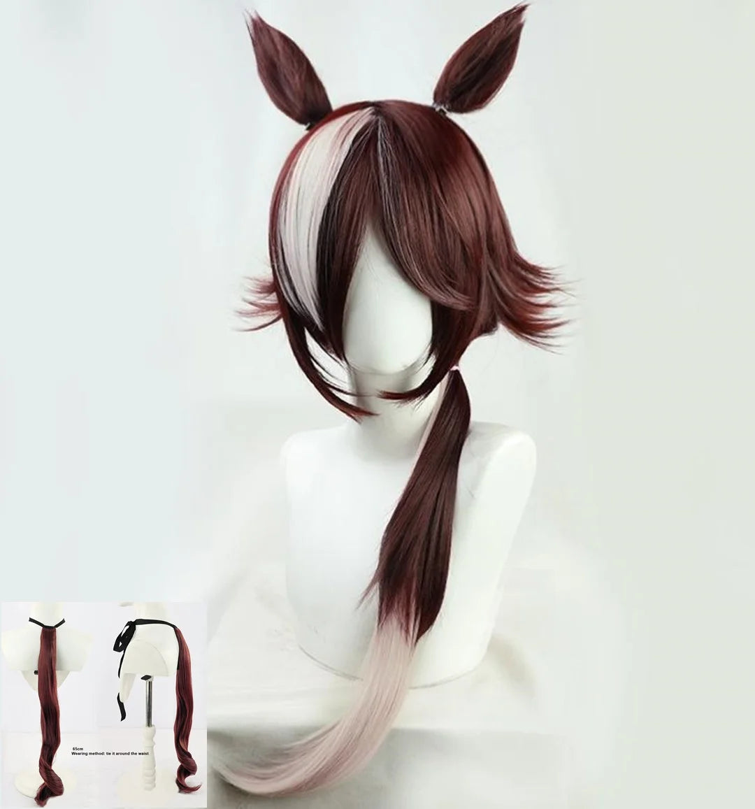 Uma Musume Pretty Derby Vodka peluca Halloween Anime fiesta Cosplay peluca