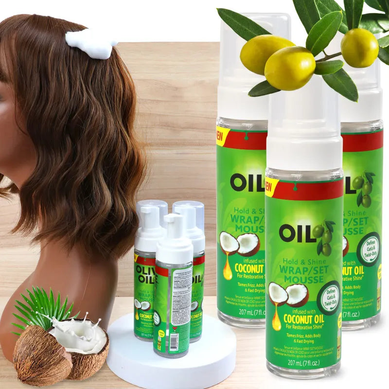Mousse para el cabello con Control del Frizz, estilos ondulados, trenzas de Mousse, espuma hidratante de 100Ml, ratón para peinar el cabello con barra de cera para el cabello para trenzas