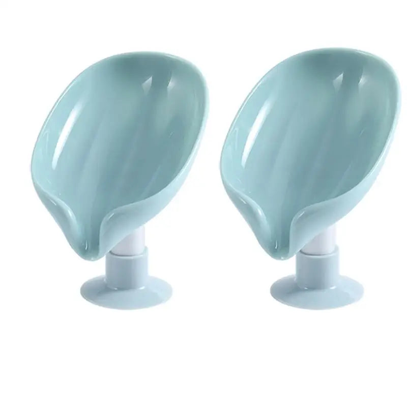 2 piezas de caja de jabón de drenaje creativo, bolsa de almacenamiento de jabón, ventosa, taza de succión personalizada, bonito artefacto de baño de estantería para el hogar