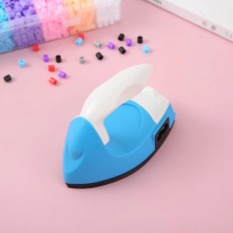 Mini hierro con enchufe europeo hecho a mano, herramienta de cuentas con fusible para manualidades, herramientas de costura de hierro creativas para planchar ropa, dispositivo de lavandería