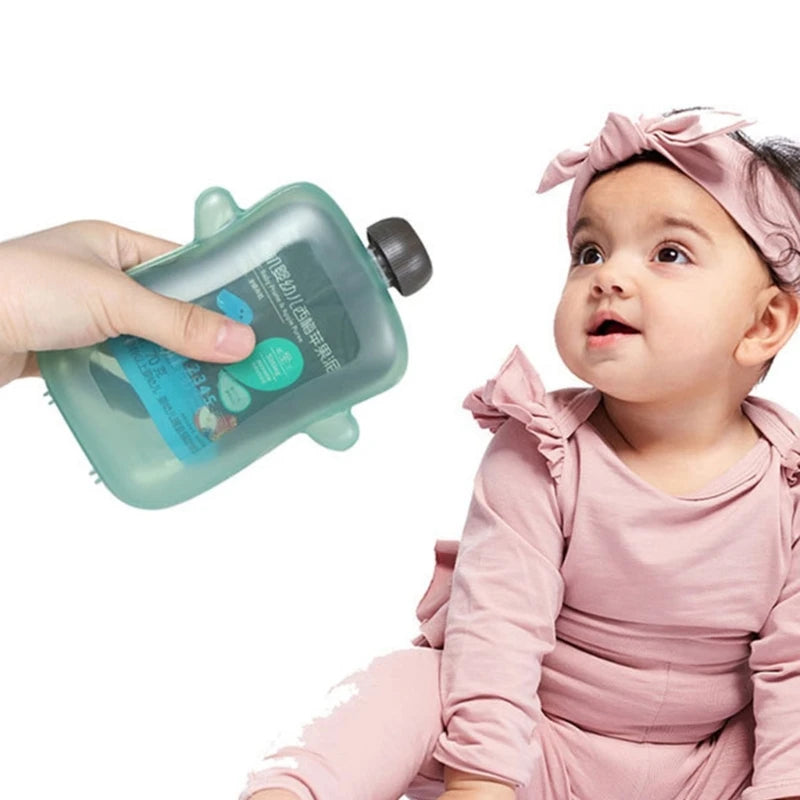 Soporte para bolsa de comida sin desorden, exprimidor de alimentos apto para niños, bolsa de succión para bebés y niños pequeños, mantiene tus niños limpios y felices