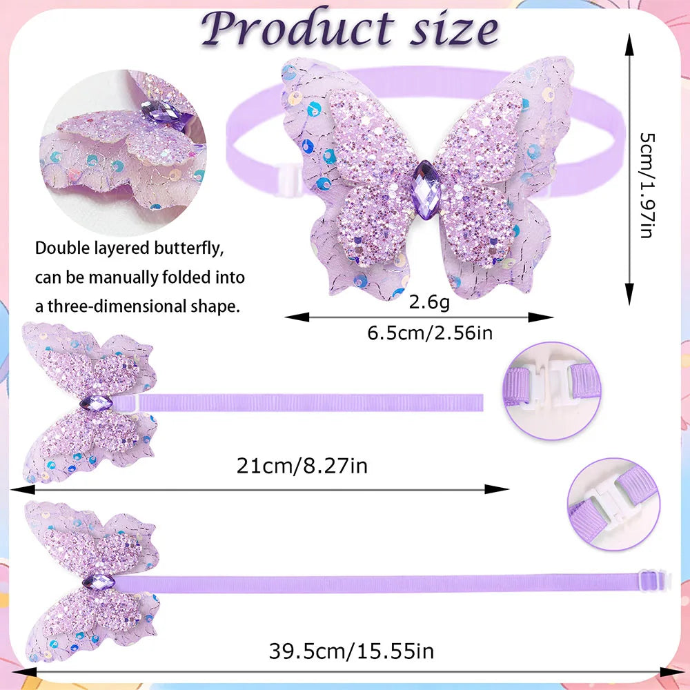 50 Lazos para Perros, Ajustables, para Primavera/Verano, Collares para Perros, Lazos de Mariposa, Lazos Pequeños para Cachorros, Accesorios de Moda para Mascotas