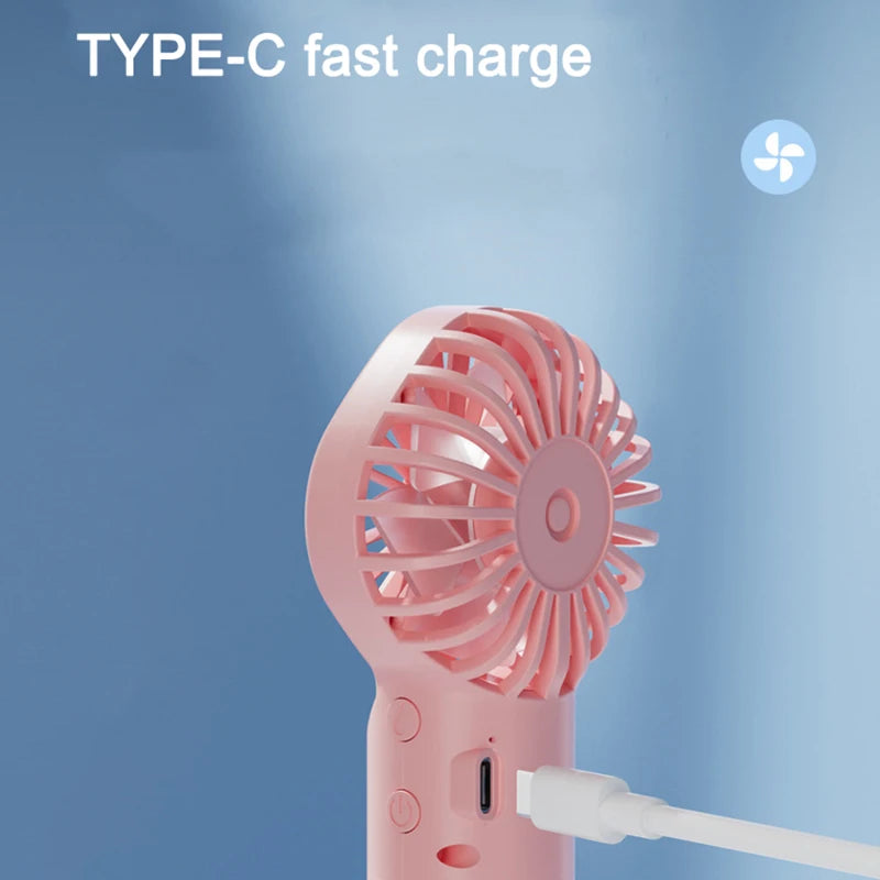 Ventilador de pulverización portátil de mano, ventilador de niebla de pulverización de agua, miniventilador de dormitorio de estudiantes, suministros de verano, herramientas de refrigeración, ventilador pequeño para exte