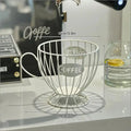 ♥ Soporte para Cápsulas de Café de Metal en Forma de Copa (Dorado/Negro) - Estante de Almacenamiento de Alambre para Cápsulas Nespresso, Organizador de Encimera de Cocina
