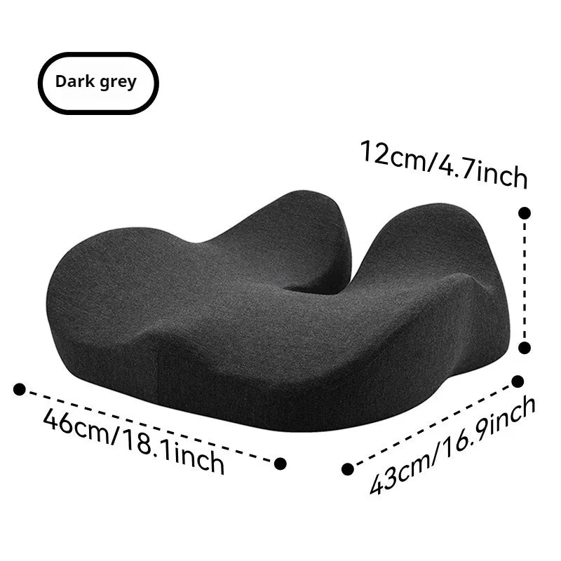 Cojín de asiento ergonómico de espuma viscoelástica gruesa para sillas de oficina: almohadilla para silla resistente con funda extraíble, ideal para la parte inferior de la espalda
