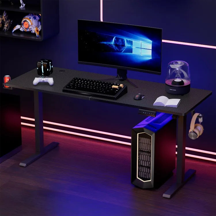 Escritorio eléctrico para ordenador, mesa ergonómica con altura ajustable para sentarse y ponerse de pie, escritorio para juegos, muebles para el hogar y la Oficina